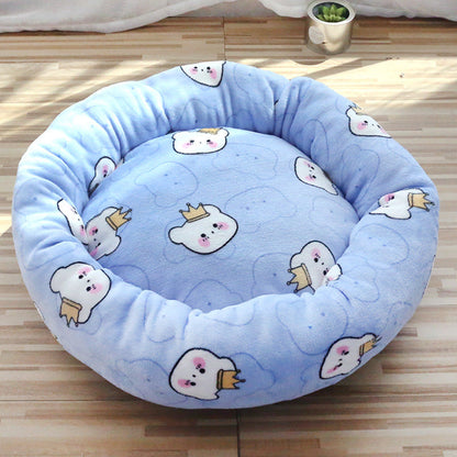 Fluffy Round Pet Mat Bed