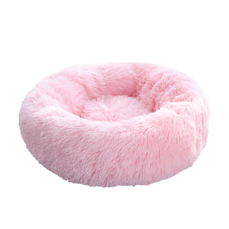 Donut-Shaped Plush Pet Bed
