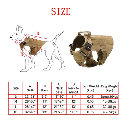 Tactical Dog Training Vest Set