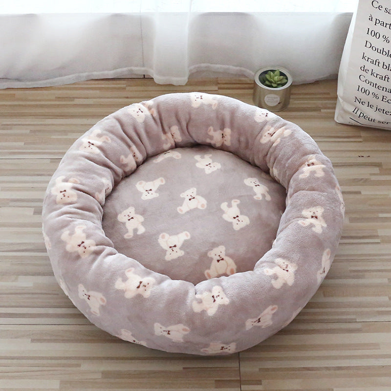 Fluffy Round Pet Mat Bed