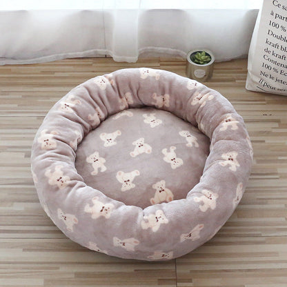 Fluffy Round Pet Mat Bed