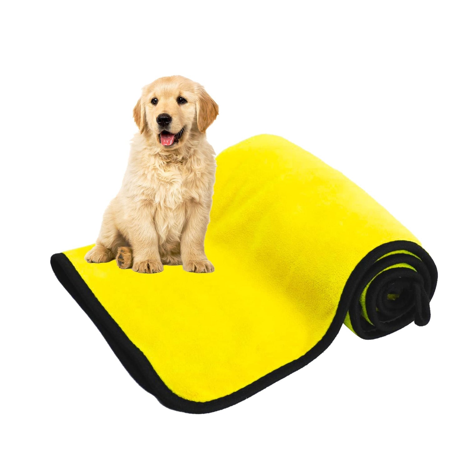 Grey and Yellow Pet Bath Towels