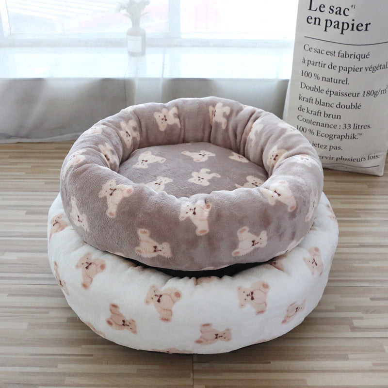Fluffy Round Pet Mat Bed